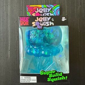 NeeDoh Jolly Squish Super Solid Squish - Blue Jelly Toy